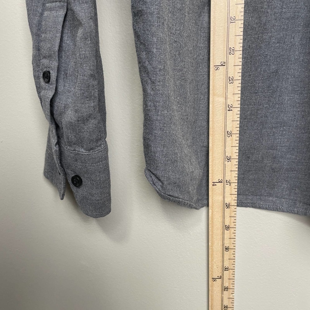 Uniqlo Long Sleeve Button Down Collared Shirt 100% Cotton Gray S - Picture 4 of 7